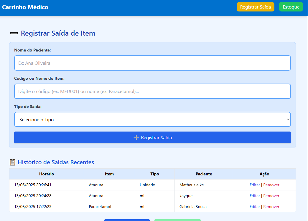 Dashboard do Sistema SmartFlow